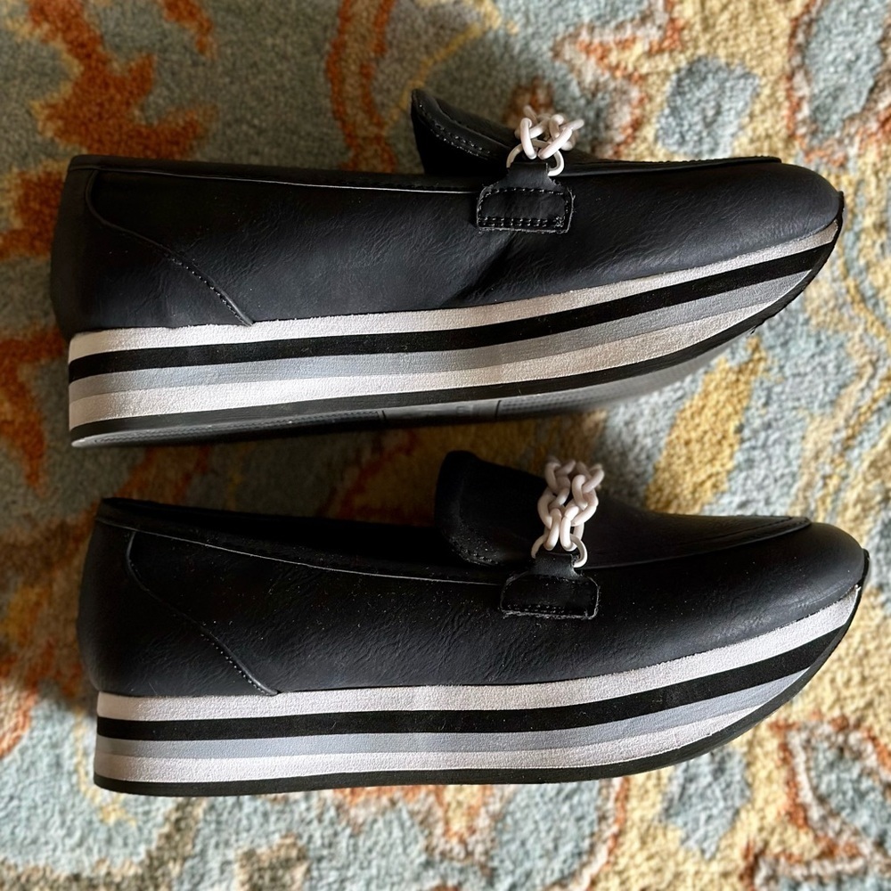 Coconuts by Matisse Black and White Platform Shoes